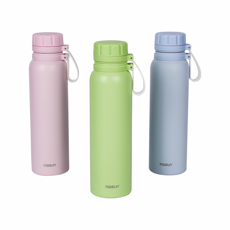 850ml Outdoor Sports Silicone Handle Bottle Stainless Steel Double-Layer Vacuum Insulation Water Bottle