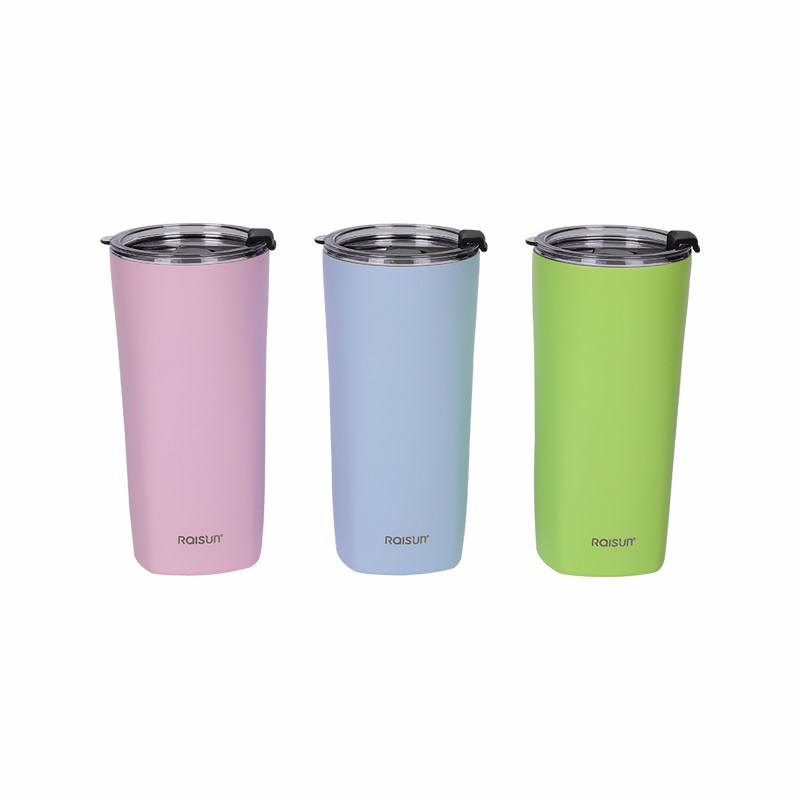 600ml Office Water Cup With Three Outside And Two Stainless Steel Insulation Mug Coffee Cup