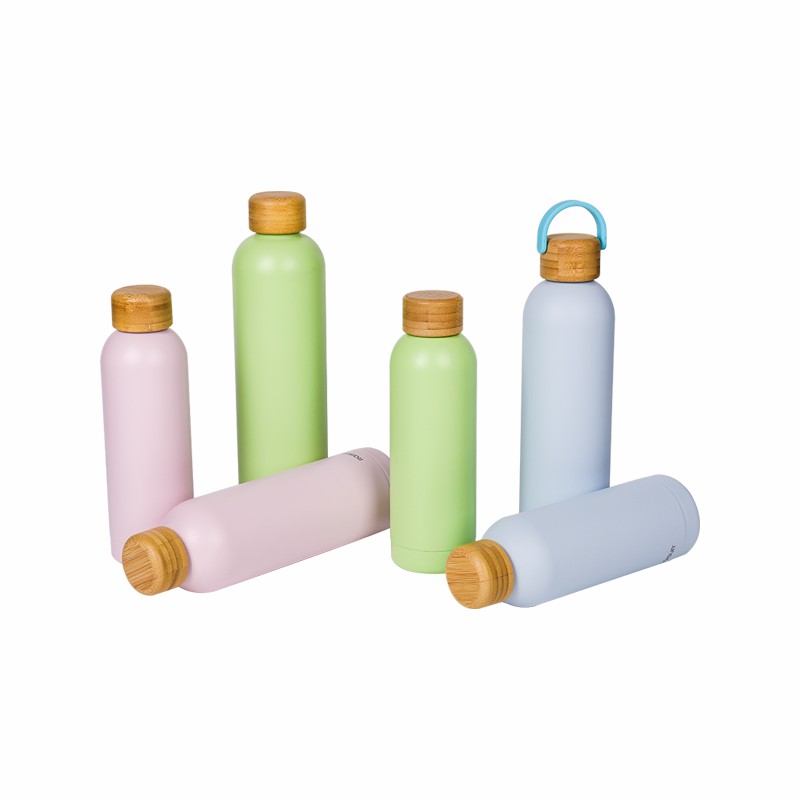 500ml 750ml 1000ml Bamboo Lid Isothermal Sport Bottle Stainless Steel Thermos Thermal Water Bottle