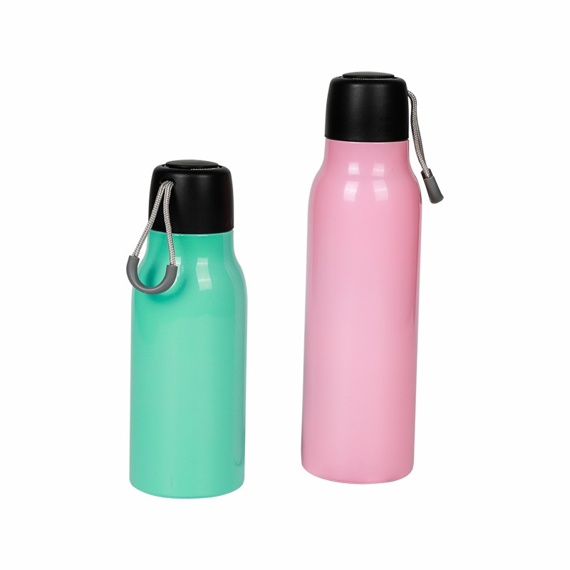 Multicolor Optional Thermos Sports Water Bottle Thermal Vacuum Flask With Handle Rope